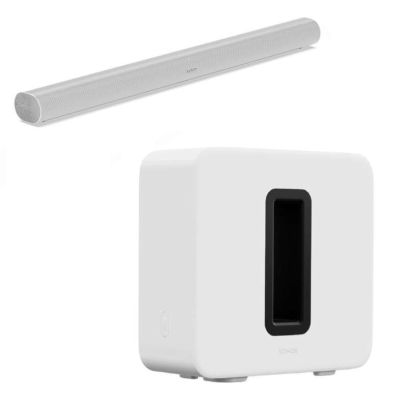 SONOS Arc Soundbar with SONOS Sub (Gen 3) Package - White
