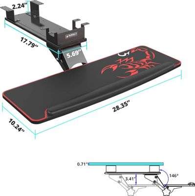 Eureka Adjustable Keyboard Bracket for Eureka Desks