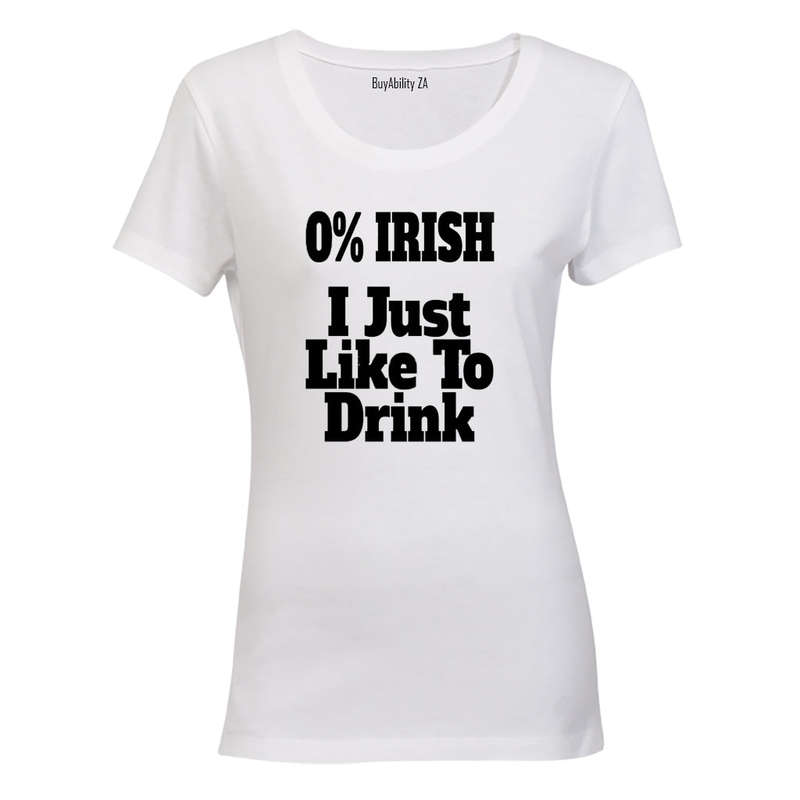 0% Irish - St. Patricks - Ladies - T-Shirt