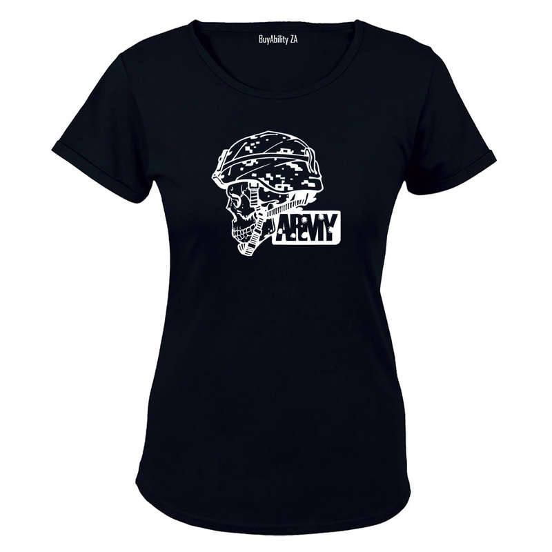 Army Military Skeleton Skull - Ladies - T-Shirt