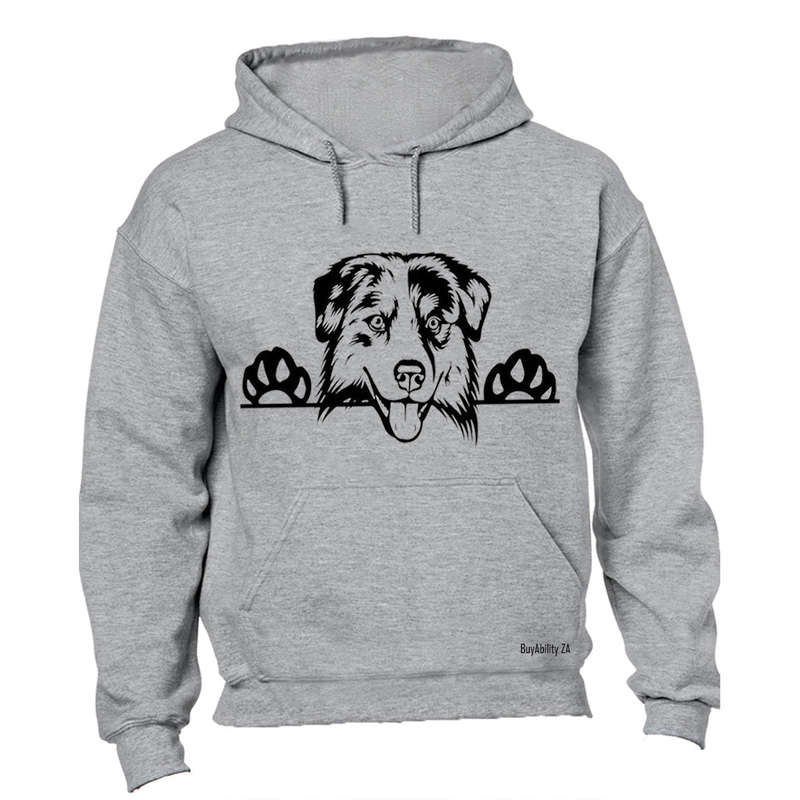 Australian Shepherd Peeking Dog - Hoodie