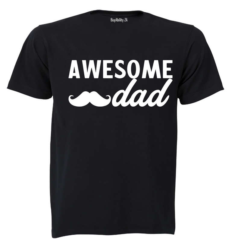 Awesome Dad - Mustache - Adults - T-Shirt