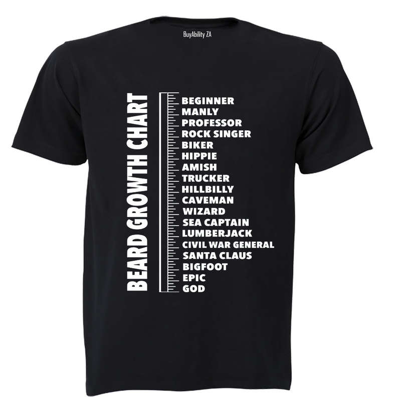 Beard Growth Chart - Adults - T-Shirt
