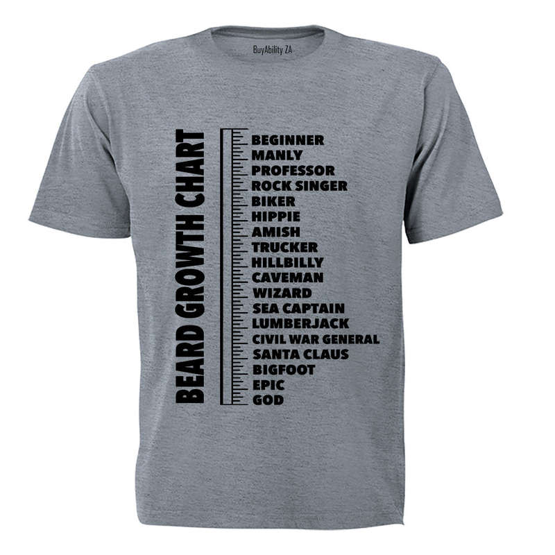 Beard Growth Chart - Adults - T-Shirt