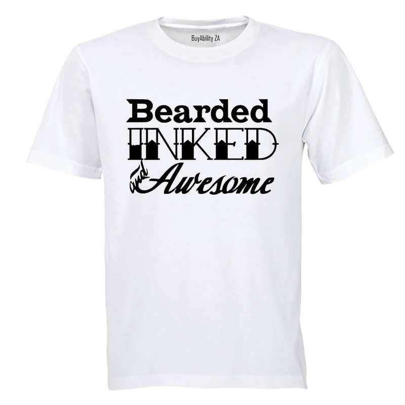 Bearded. Inked & Awesome - Adults - T-Shirt