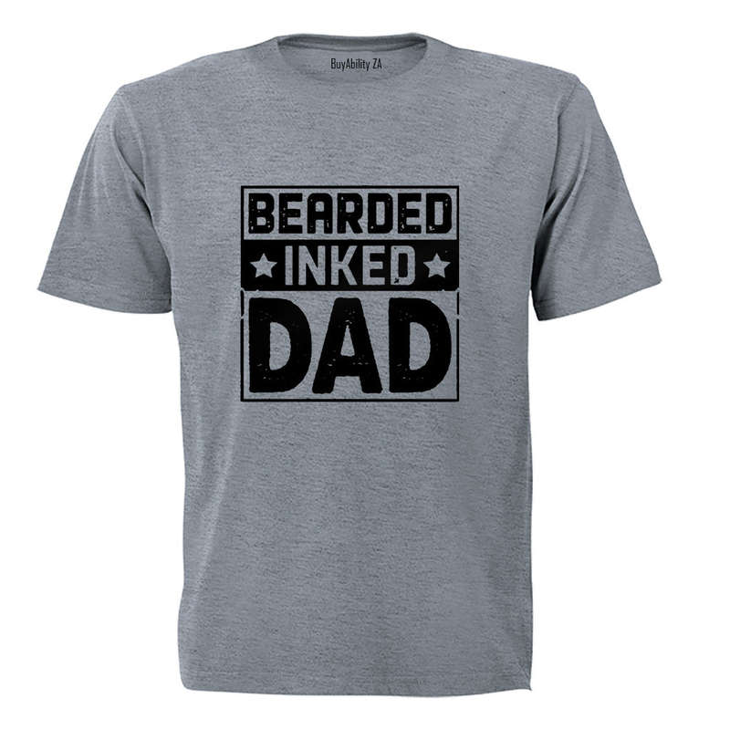 Bearded. Inked. DAD - Square - Adults - T-Shirt