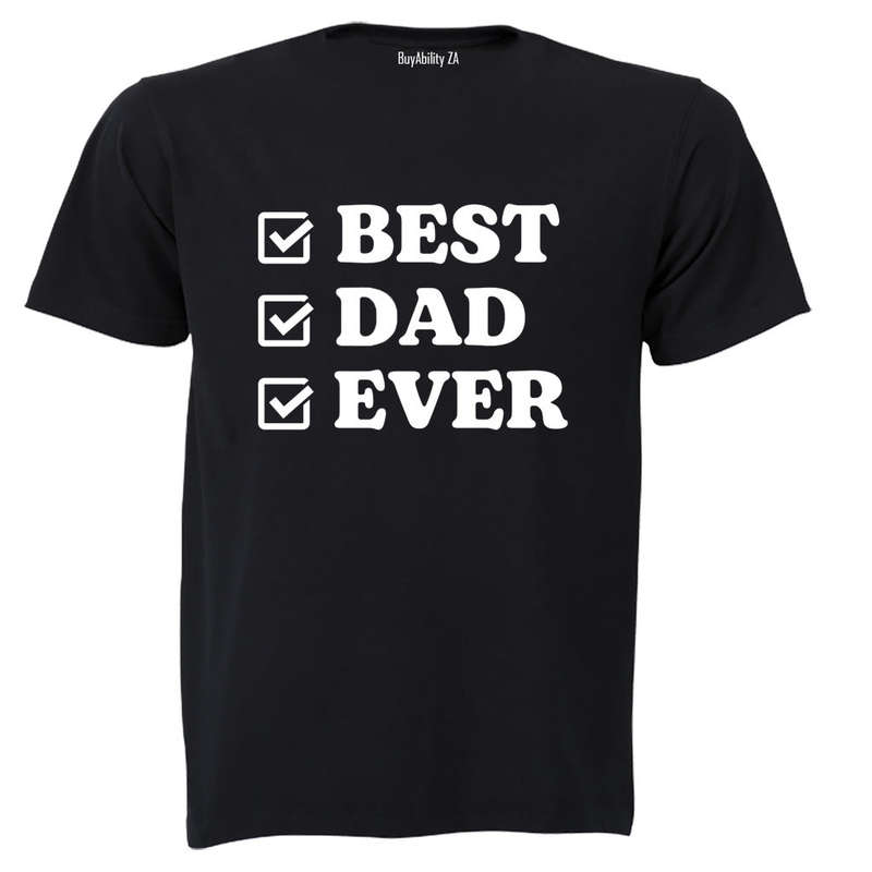 Best Dad Ever - Checked - Adults - T-Shirt