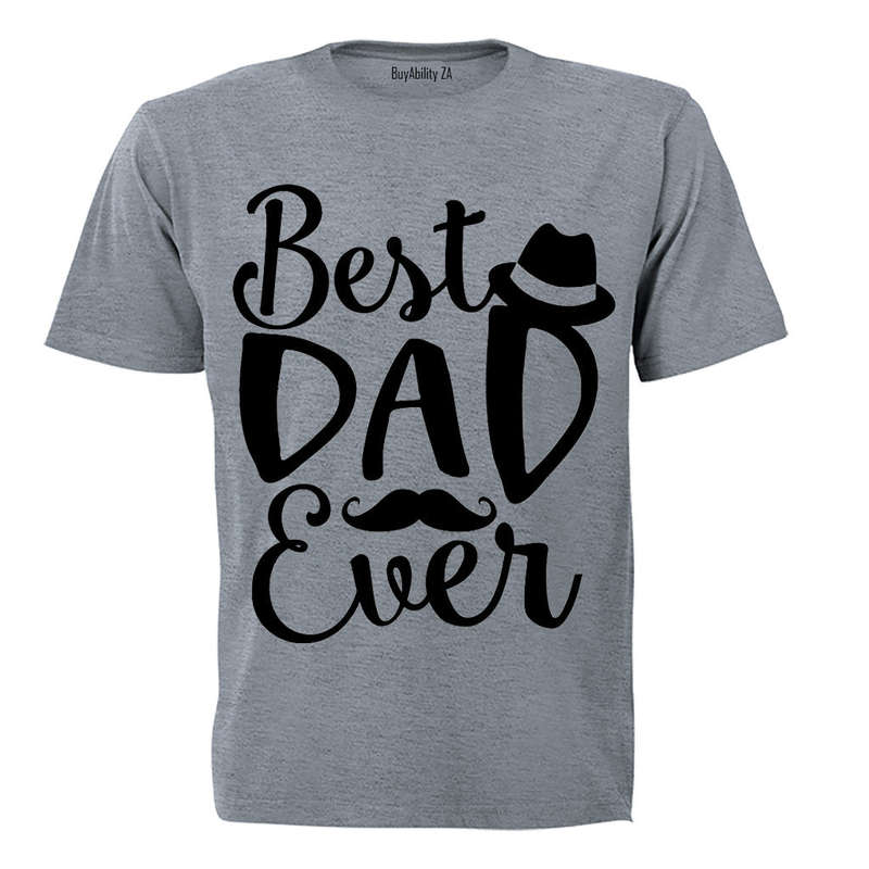 Best Dad Ever - Hat + Mustache - Adults - T-Shirt
