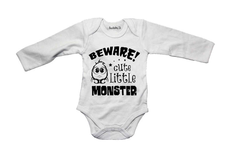 Beware - Cute Little Monster! - Baby Grow