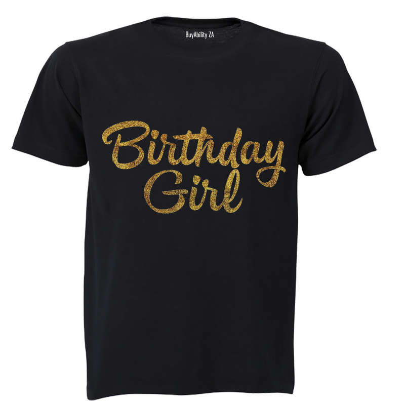 Birthday Girl - Glitter Gold - Kids T-Shirt