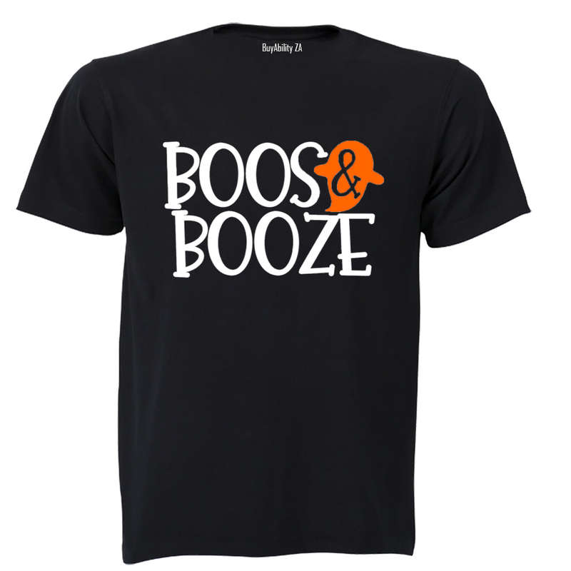 Boos and Booze - Halloween - Adults - T-Shirt