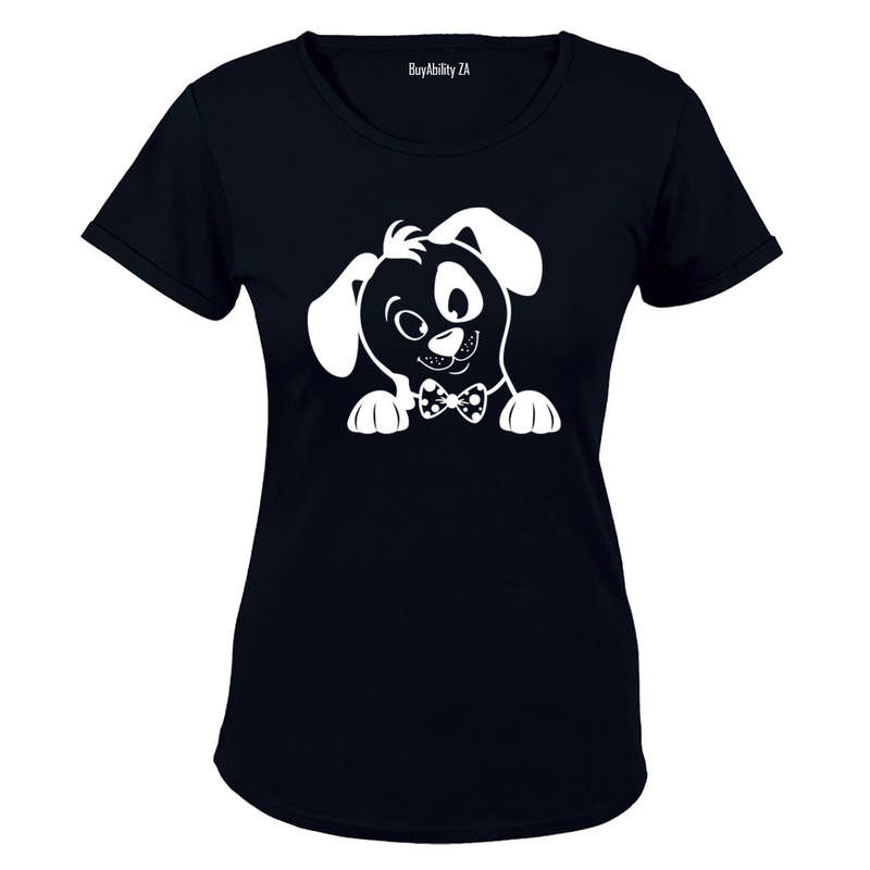 Bow Tie Pup - Ladies - T-Shirt