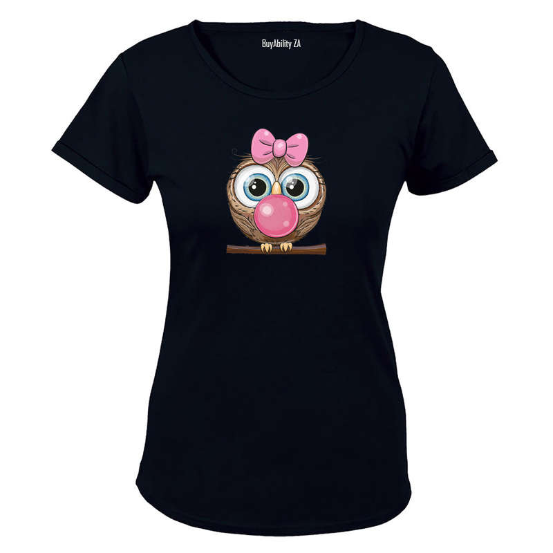 Bubblegum Owl - Ladies - T-Shirt