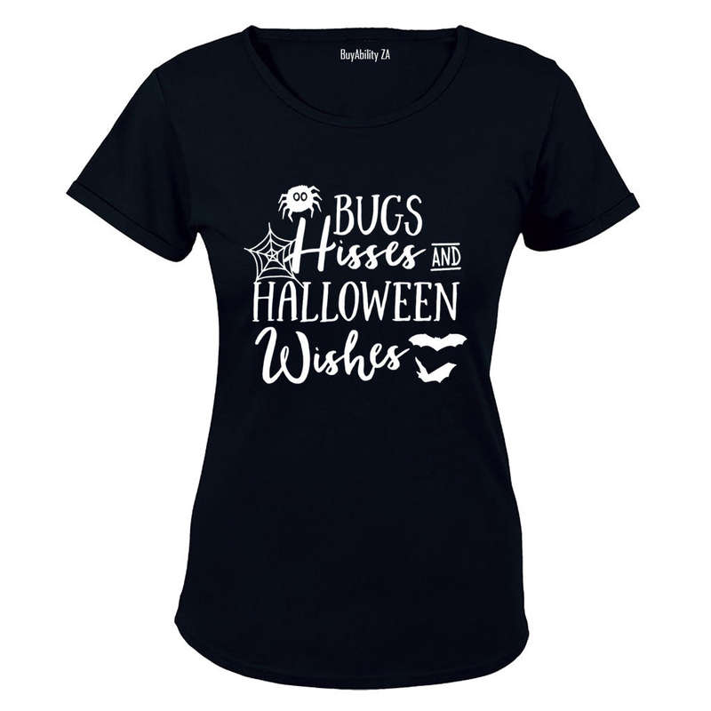 Bugs, Hisses, Halloween Wishes - Ladies - T-Shirt