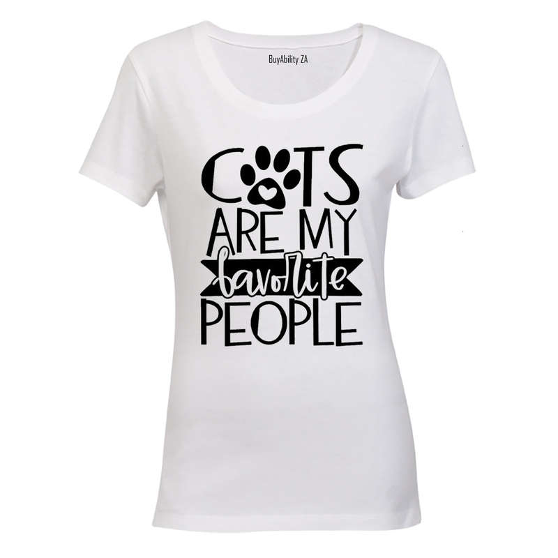 Cats Are My Favorite People - Ladies - T-Shirt