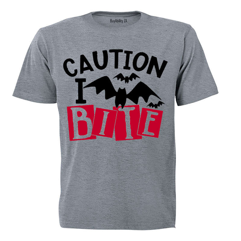 Caution, I Bite - Halloween - Kids T-Shirt