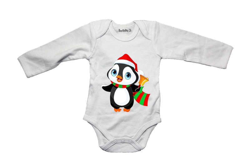 Christmas Bell Penguin - Baby Grow