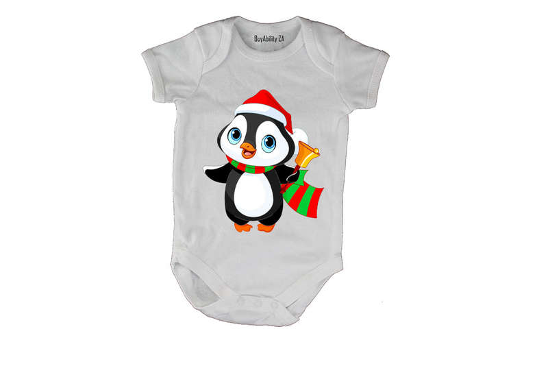 Christmas Bell Penguin - Baby Grow