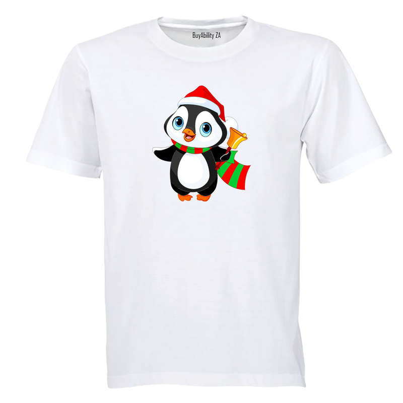 Christmas Bell Penguin - Kids T-Shirt