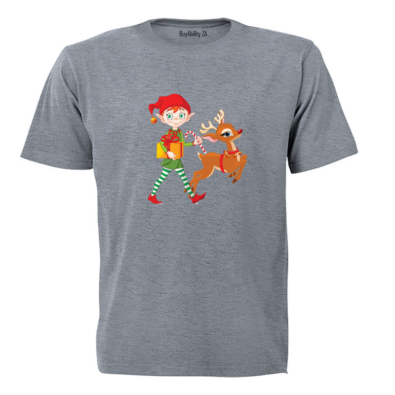 Christmas Elf & Reindeer - Kids T-Shirt
