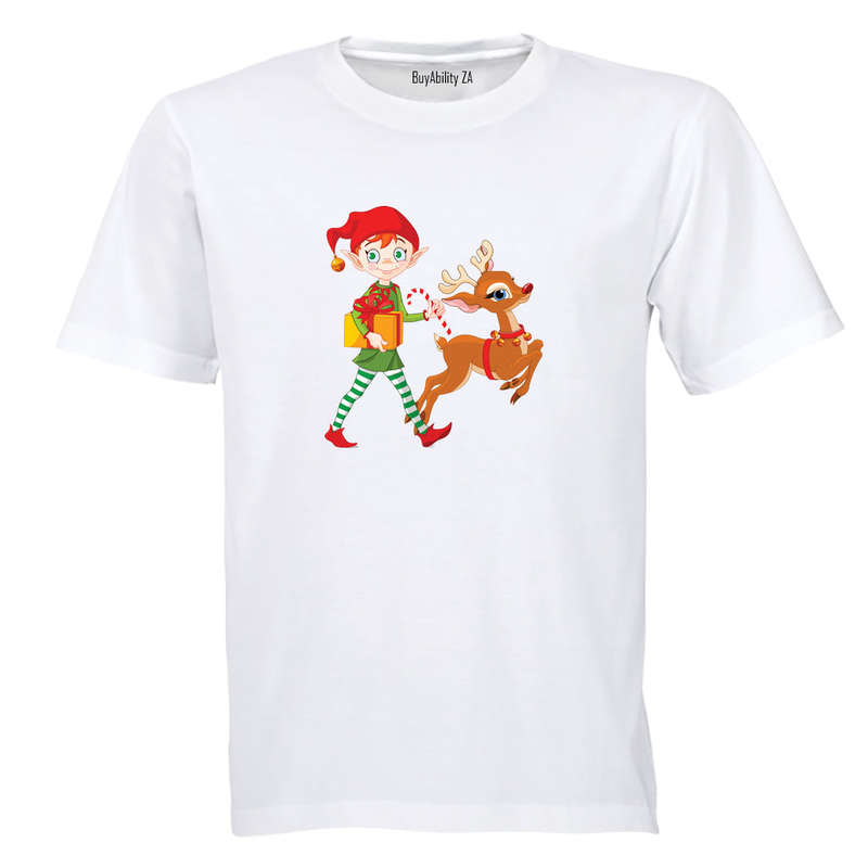 Christmas Elf & Reindeer - Kids T-Shirt