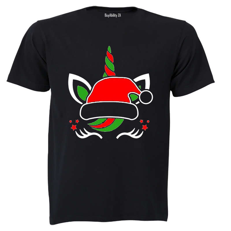 Christmas Hat Unicorn - Kids T-Shirt