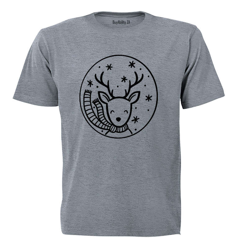 Christmas Reindeer Frame - Adults - T-Shirt