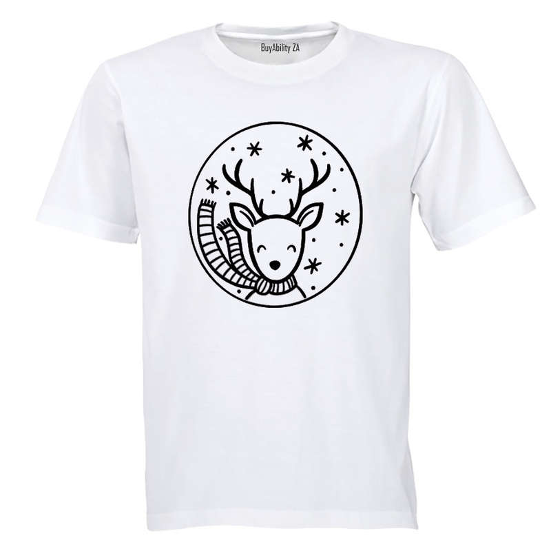 Christmas Reindeer Frame - Adults - T-Shirt