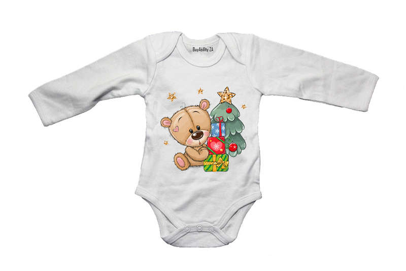 Christmas Teddy - Baby Grow