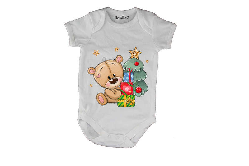 Christmas Teddy - Baby Grow