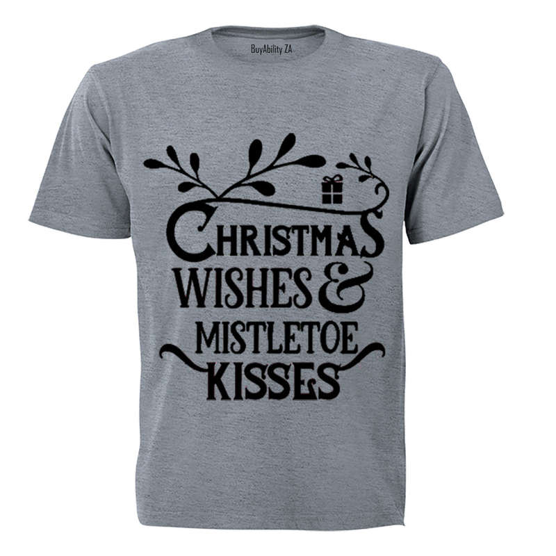 Christmas Wishes & Mistletoe Kisses - Kids T-Shirt