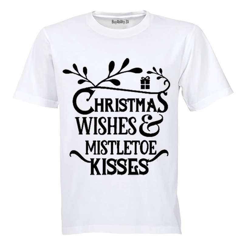 Christmas Wishes & Mistletoe Kisses - Kids T-Shirt