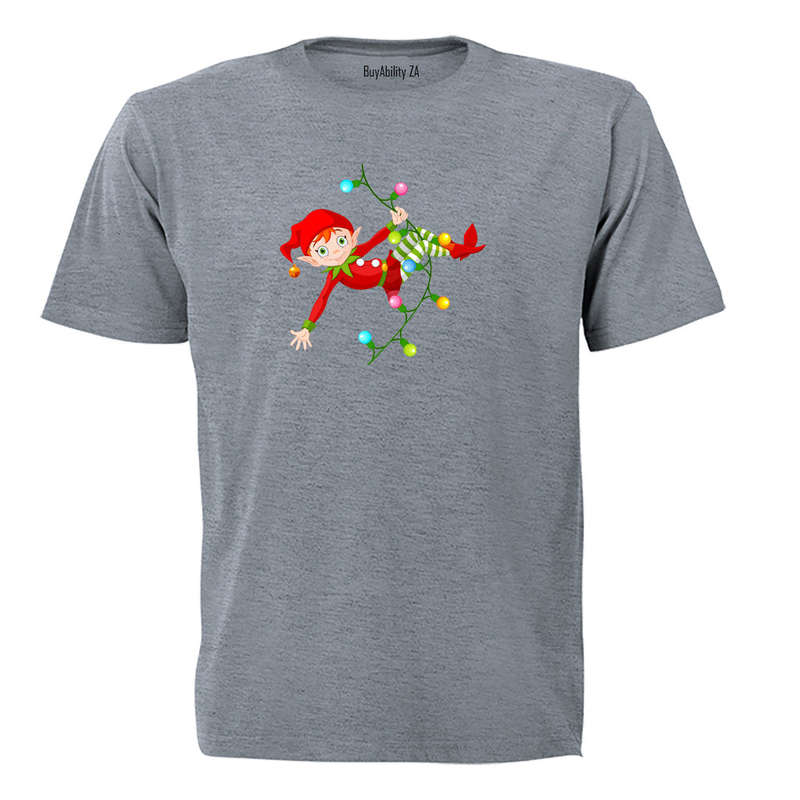 Christmas Lights Elf - Kids T-Shirt