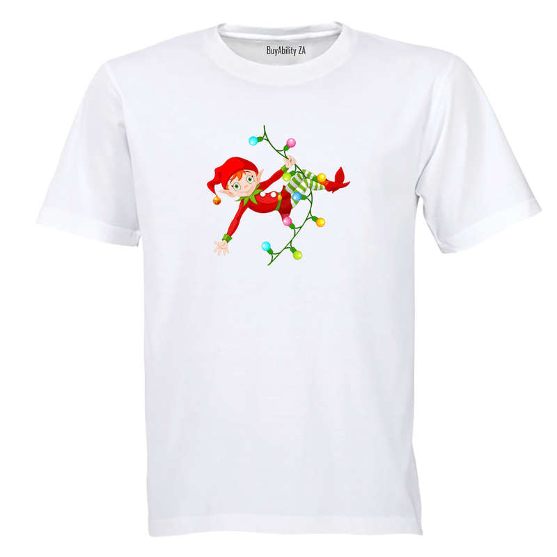 Christmas Lights Elf - Kids T-Shirt