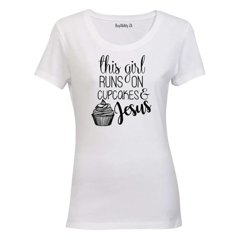 Cupcakes and Jesus - Ladies - T-Shirt