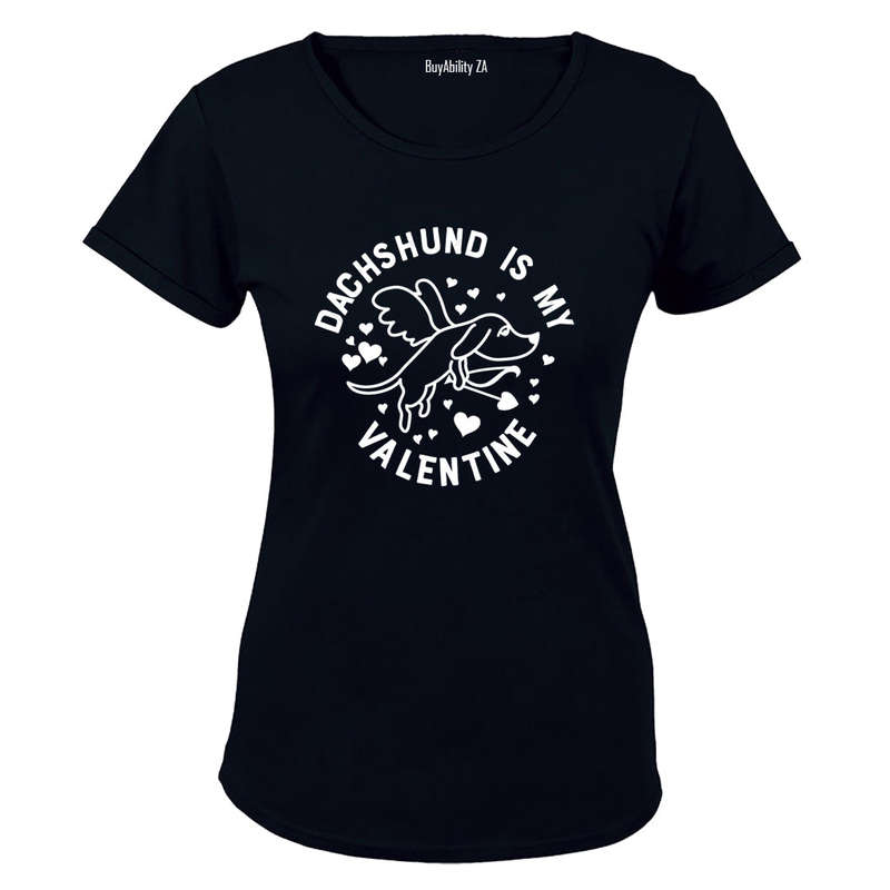 Dachshund is My Valentine - Ladies - T-Shirt