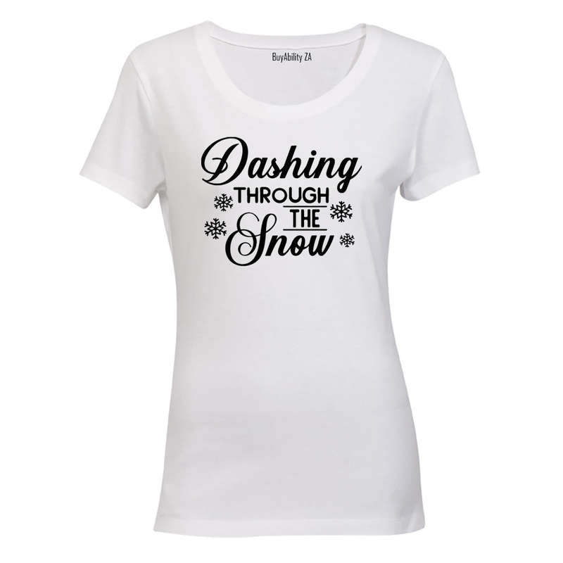 Dashing Through The Snow - Christmas - Ladies - T-Shirt