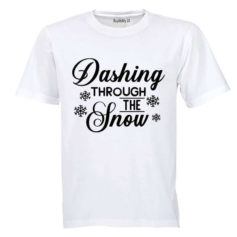 Dashing Through The Snow - Christmas - Adults - T-Shirt