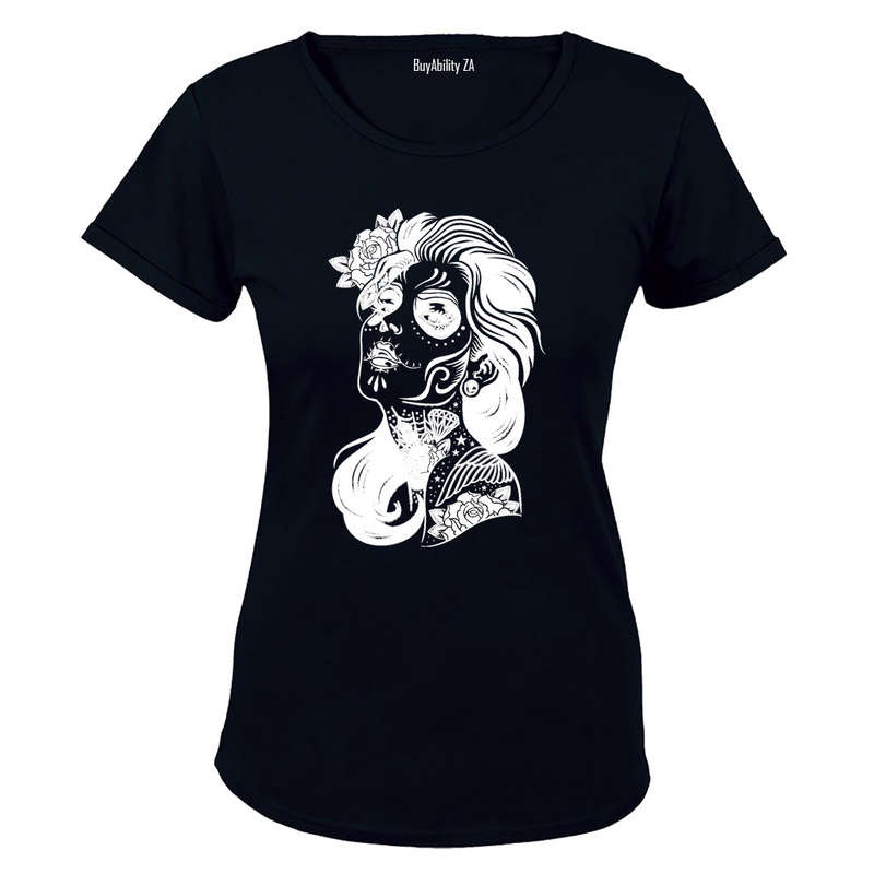 Diamond Sugar Skull - Halloween - Ladies - T-Shirt