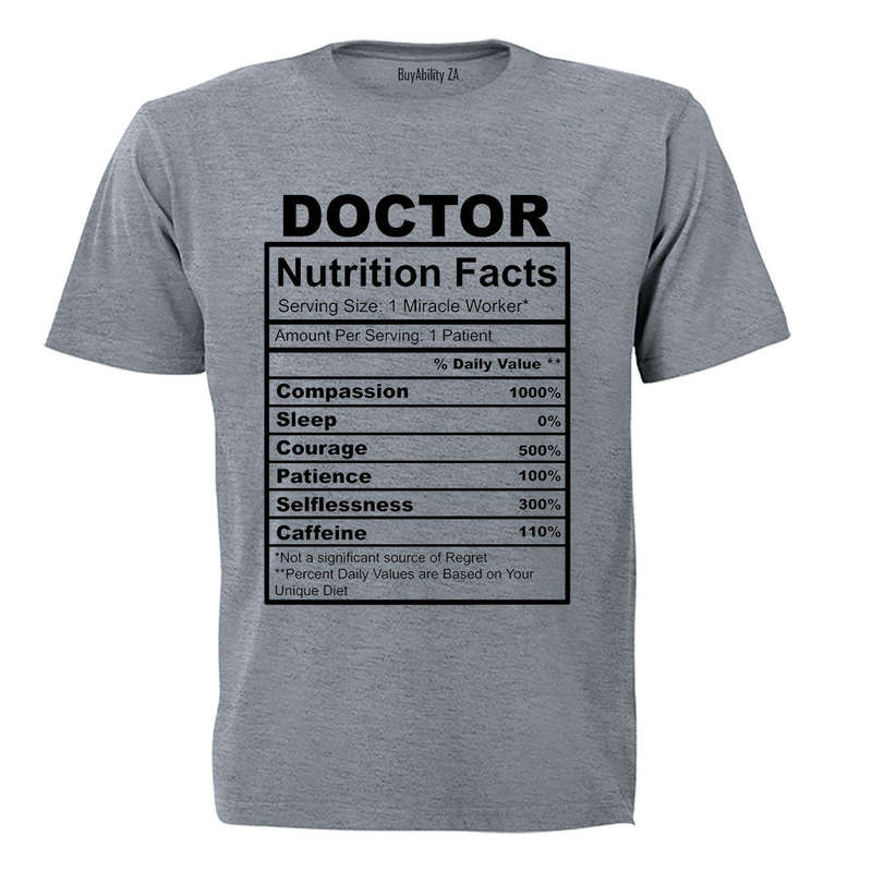 Doctor Nutrition Facts - Adults - T-Shirt