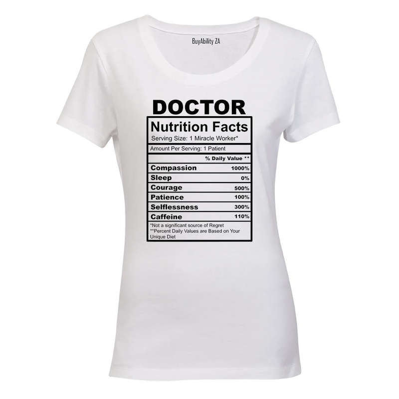 Doctor Nutrition Facts - Ladies - T-Shirt