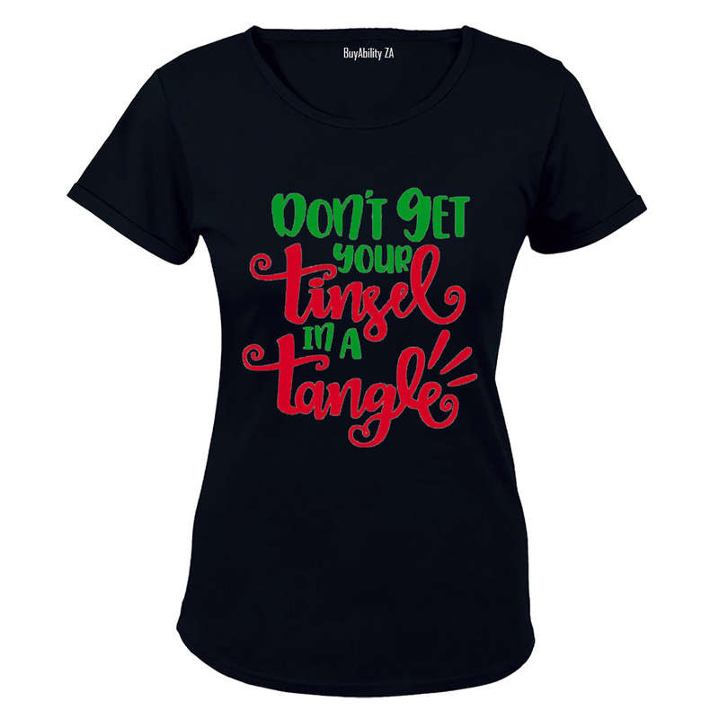 Tinsel in a Tangle - Christmas - Ladies - T-Shirt