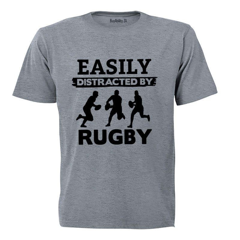 Easily Distracted by RUGBY - Adults - T-Shirt