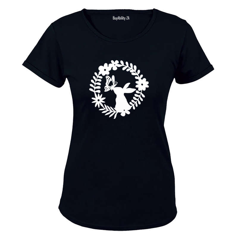 Easter Bunny Wreath - Ladies - T-Shirt