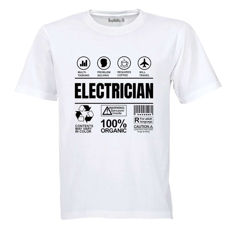 Electrician Label - Adults - T-Shirt