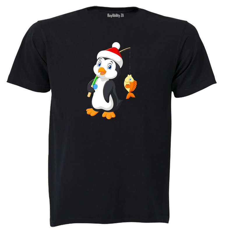 Fishing Penguin - Kids T-Shirt