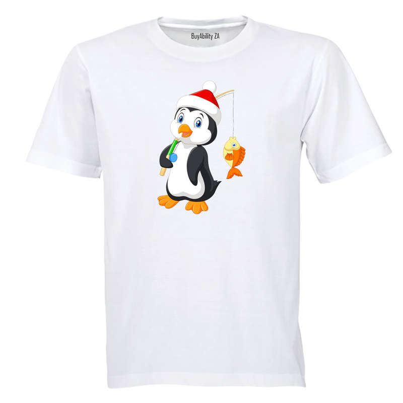 Fishing Penguin - Kids T-Shirt
