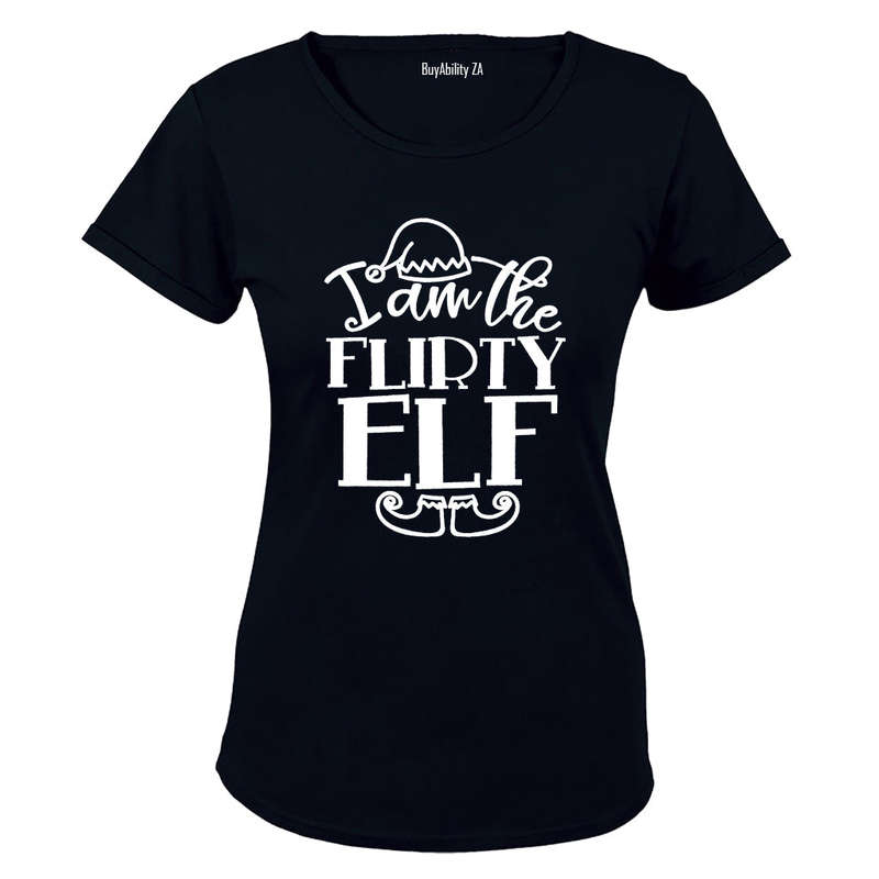 Flirty Elf - Christmas - Ladies - T-Shirt