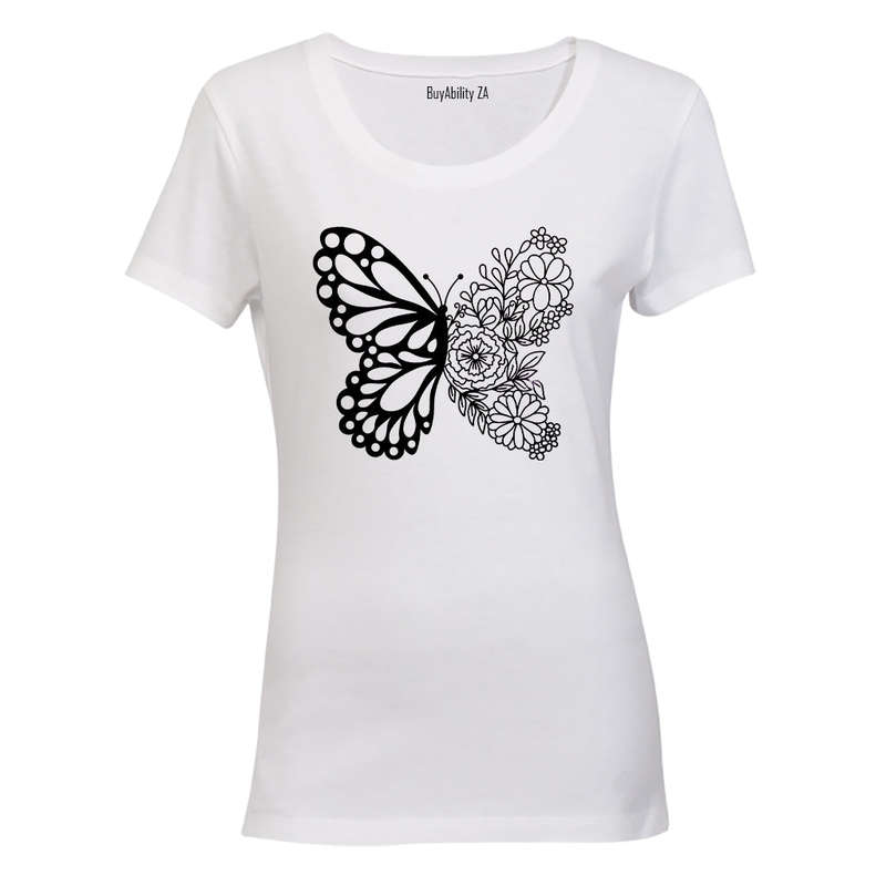 Floral Butterfly - Ladies - T-Shirt