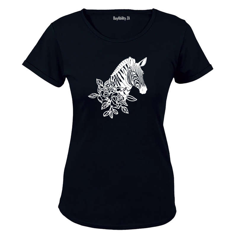Floral Zebra - Ladies - T-Shirt